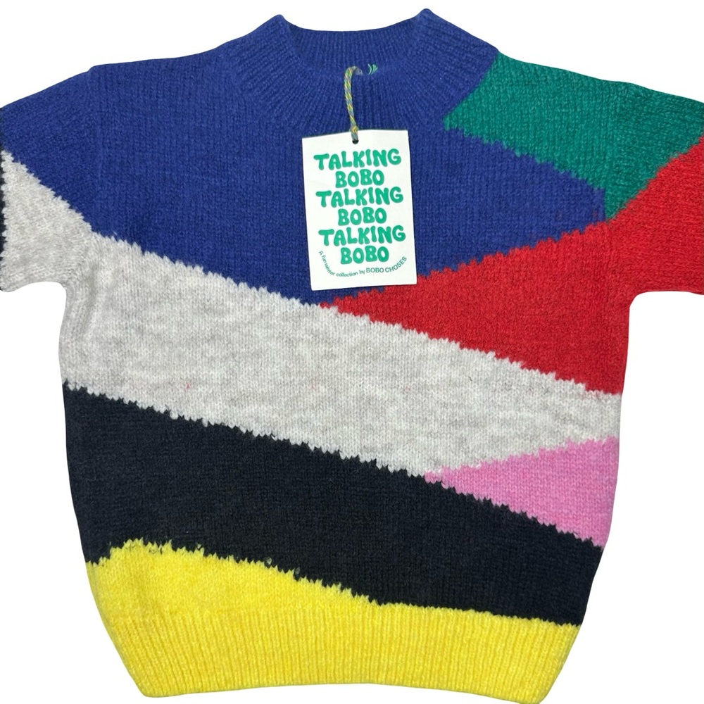Bobo Choses Multi‎ Color Block Knitted Sweater - Picture 2 of 4